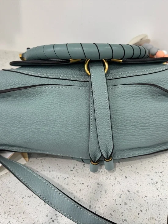 Chloe Medium Marcie  Crossbody Satchel in Faded Blue - Picture 4 of 9